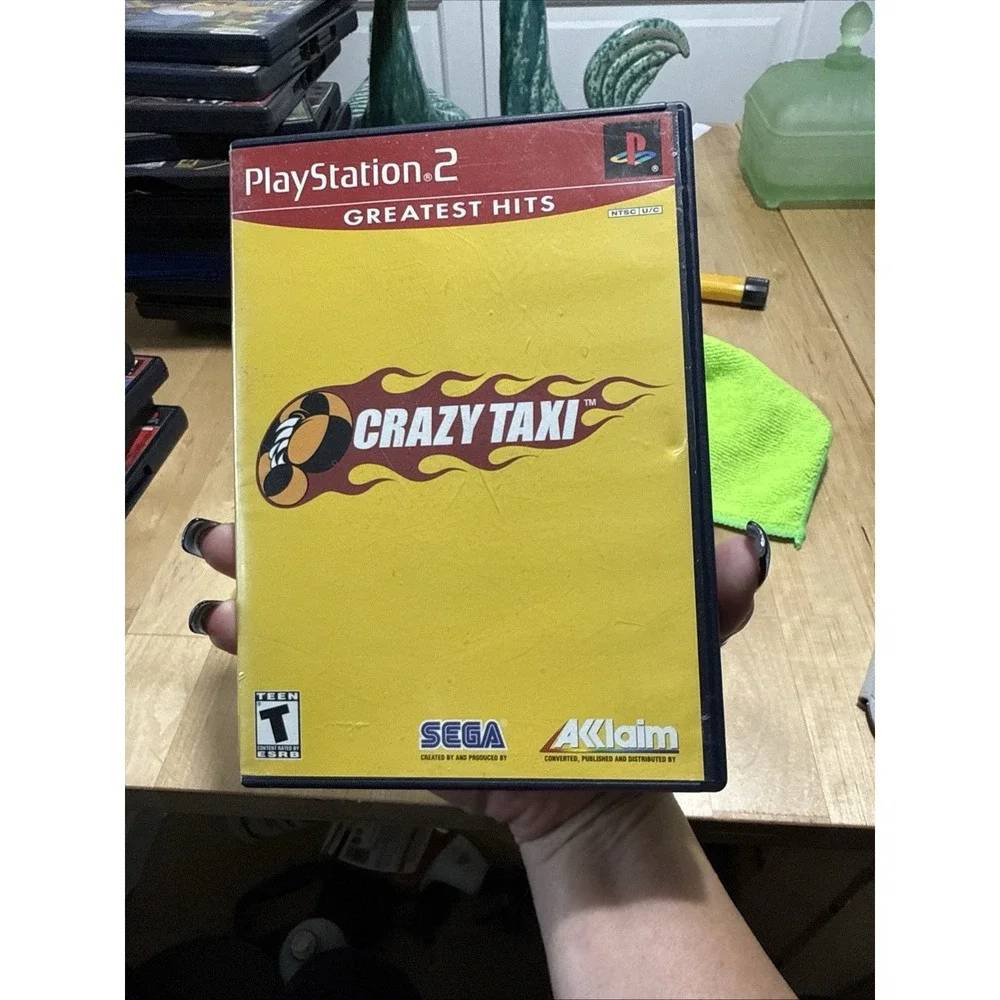 Crazy Taxi Greatest Hits Sony PlayStation 2 PS2 Acclaim T Teen Racing CIB Untest